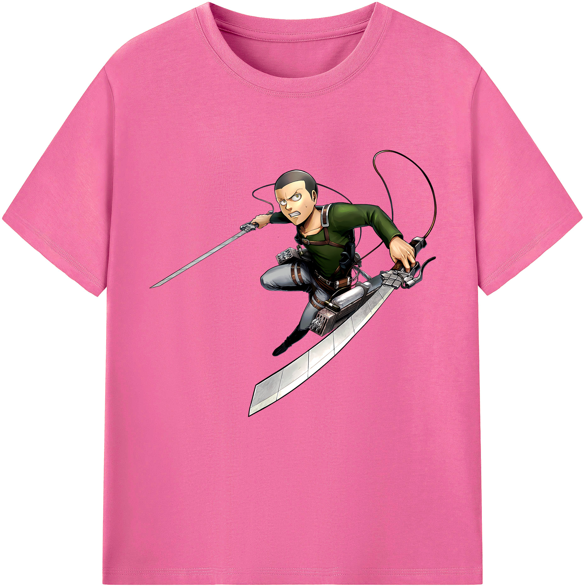（画像用） 進撃の巨人 コニー·スプリンガー Attack on Titan Connie Springer レディースカジュアルプリントTシャツ（綿100％）